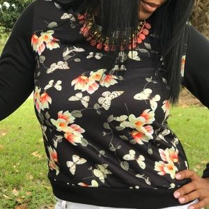 Long sleeve floral top
